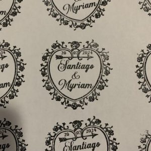 sello para bodas personalizado